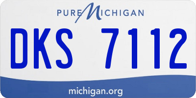 MI license plate DKS7112