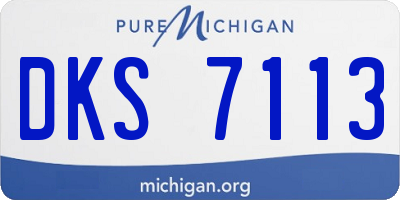MI license plate DKS7113