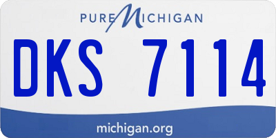 MI license plate DKS7114