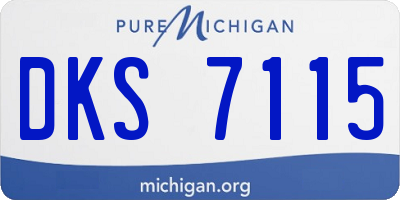 MI license plate DKS7115