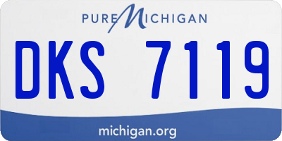 MI license plate DKS7119