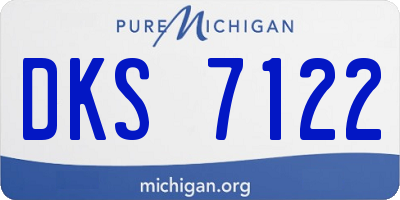 MI license plate DKS7122