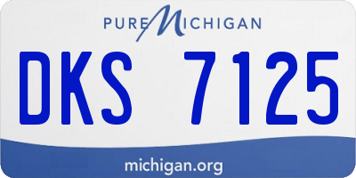 MI license plate DKS7125