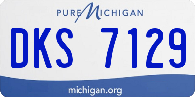 MI license plate DKS7129