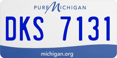 MI license plate DKS7131