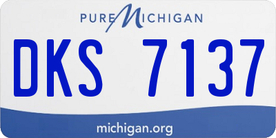 MI license plate DKS7137