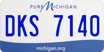 MI license plate DKS7140