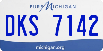MI license plate DKS7142