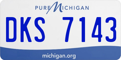 MI license plate DKS7143