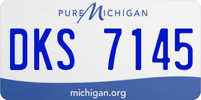 MI license plate DKS7145