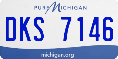 MI license plate DKS7146