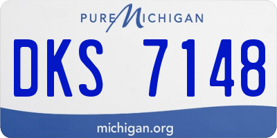 MI license plate DKS7148