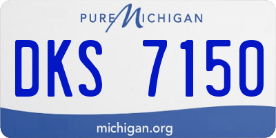 MI license plate DKS7150