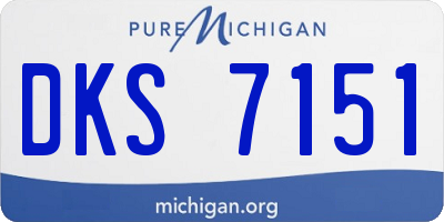 MI license plate DKS7151