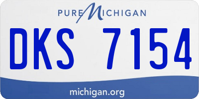 MI license plate DKS7154