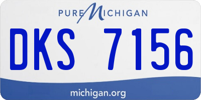 MI license plate DKS7156