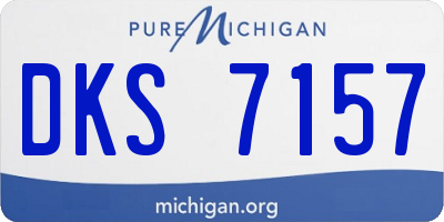 MI license plate DKS7157
