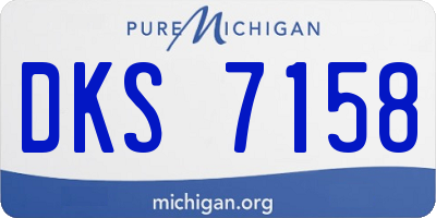 MI license plate DKS7158