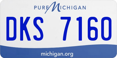 MI license plate DKS7160