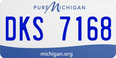 MI license plate DKS7168