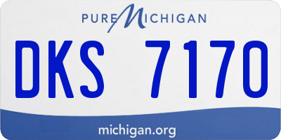 MI license plate DKS7170
