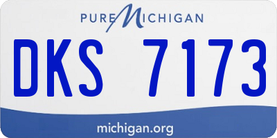 MI license plate DKS7173