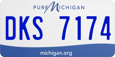 MI license plate DKS7174