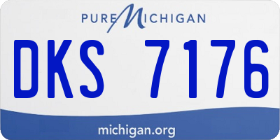MI license plate DKS7176