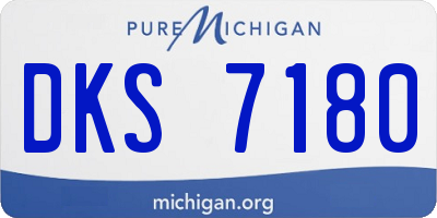 MI license plate DKS7180