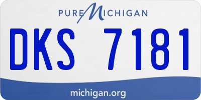 MI license plate DKS7181