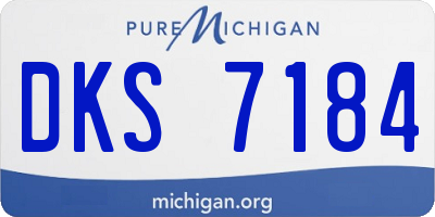 MI license plate DKS7184