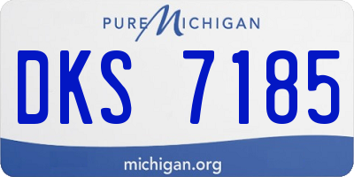 MI license plate DKS7185