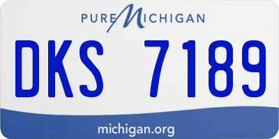 MI license plate DKS7189