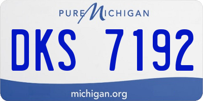 MI license plate DKS7192