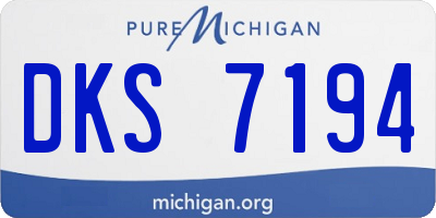 MI license plate DKS7194