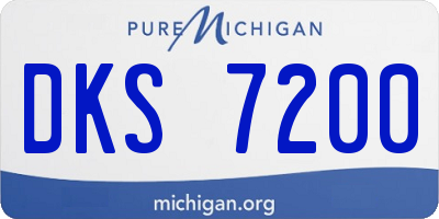 MI license plate DKS7200