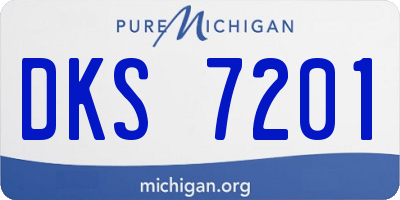 MI license plate DKS7201
