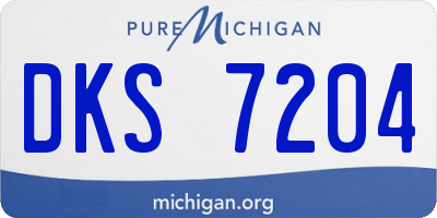 MI license plate DKS7204