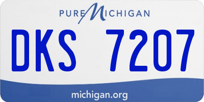 MI license plate DKS7207