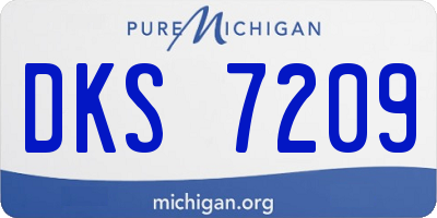 MI license plate DKS7209