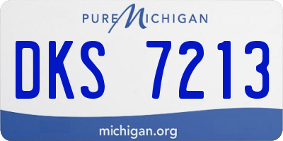 MI license plate DKS7213