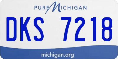 MI license plate DKS7218