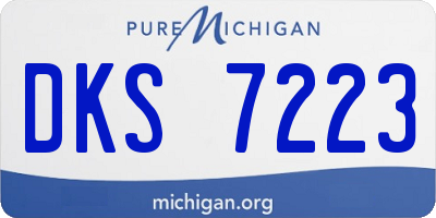MI license plate DKS7223