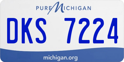 MI license plate DKS7224