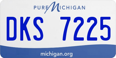 MI license plate DKS7225
