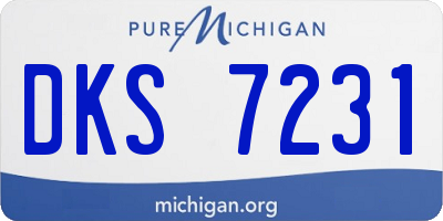 MI license plate DKS7231
