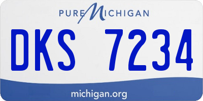MI license plate DKS7234