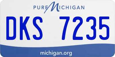 MI license plate DKS7235