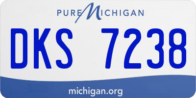 MI license plate DKS7238