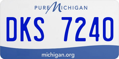 MI license plate DKS7240